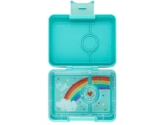 Yumbox misty aqua/rainbow tray 3-sections madkasse Snack